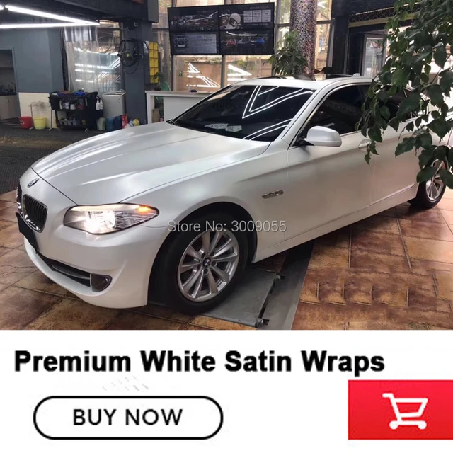 premium glossy matte white satin wraping fim vinyl sticker pearl