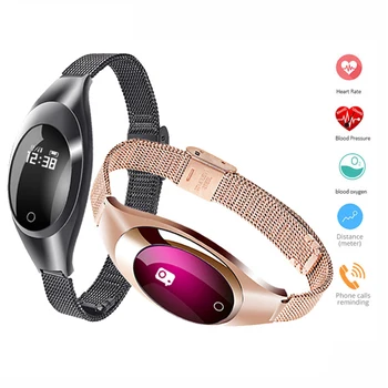 

Smart bracelet ladies exclusive high-end luxury sports waterproof metal jewelry gift smart heart rate watch Suitable for Android