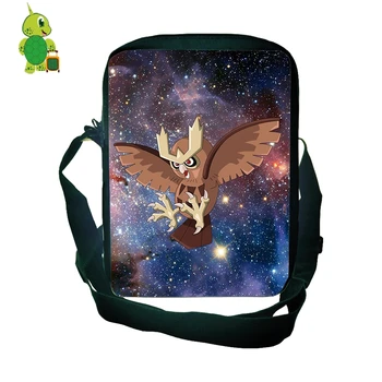 

Pokemon Noctowl Galaxy Space Mini Shoulder Bag Women Men Double Layer Small Handbag Purses Phone Bag Boys Girls Crossbody Bag