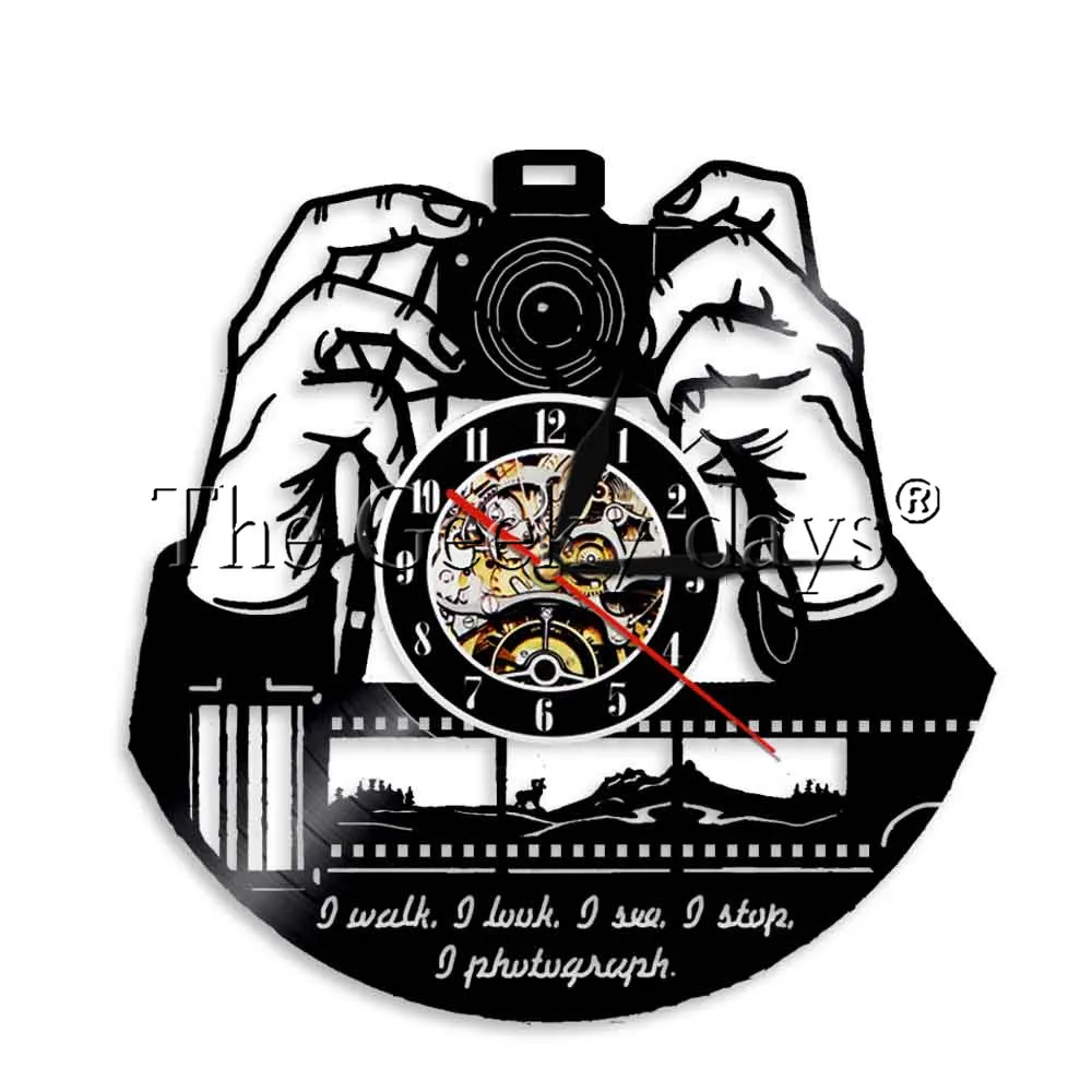 Светодиодный светильник для фотосъемки настенные часы с виниловой пластиной
