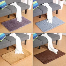 Мягкий Пушистый Коврик противоскользящий мохнатый удобный современный квадратный ковер с высоким ворсом напольный коврик для дома гостиной спальни дивана