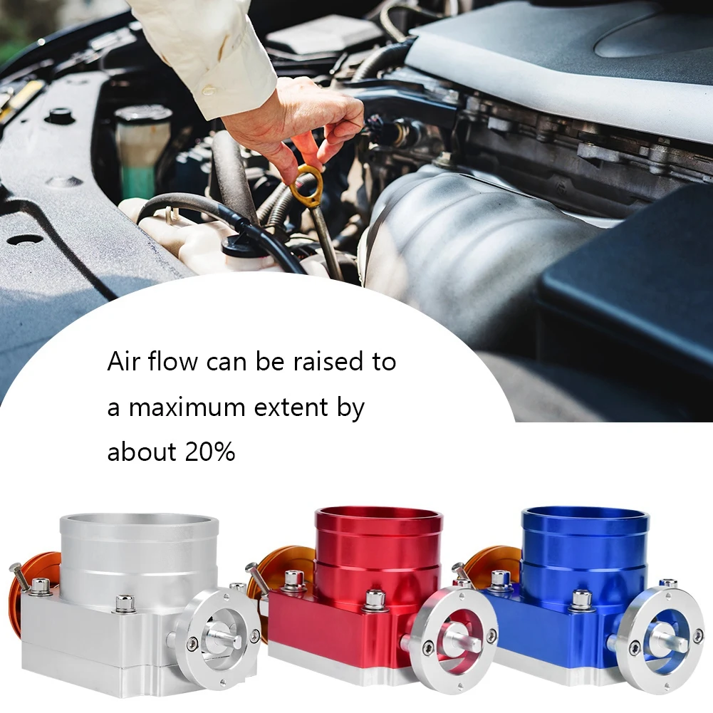 

Throttle Body 70mm/2.8inch CNC Aluminum Universal High Flow Intake Manifold Throttle Body for General mechanical throttle