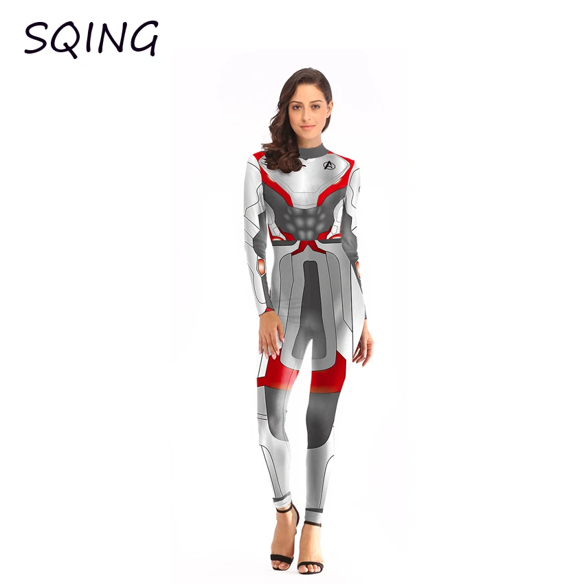 SQING Anime Cosplay Avengers Endgame Suits Tshirt Coat Swimsuit Women Quantum Realm Cosplay Costumes Halloween Costume for Women