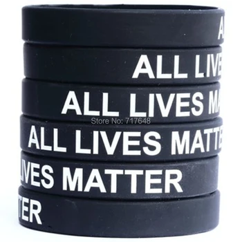 

100pcs ALL LIVES MATTER wristband silicone bracelets free shipping by ePacket A