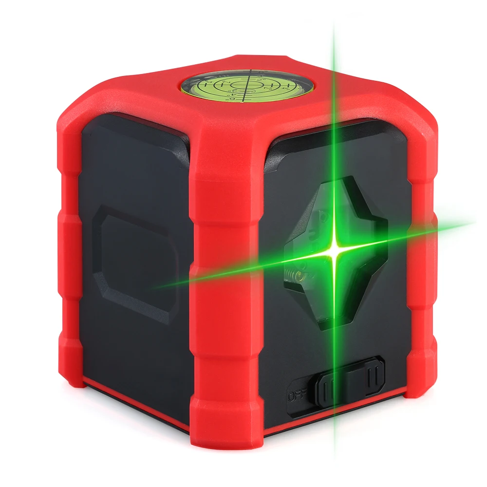 

CR2-GS Levels Professional Mini 2 Lines Green Laser Level Self-Leveling Horizontal and Vertical Line Laser Level Kit
