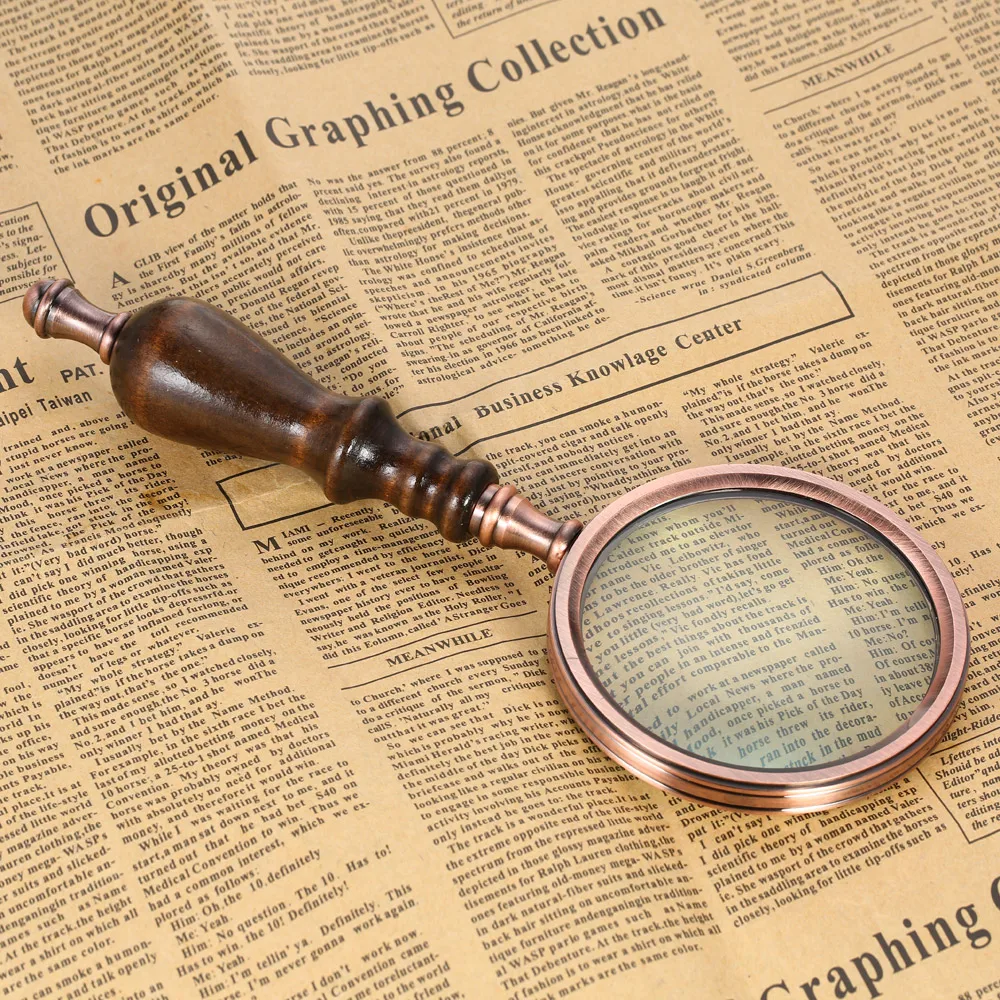 

Handheld Magnifier 10X Reading Magnifying Glass Portable Jewelry Antique Loupe with High Magnification Power Lens Seniors Gift