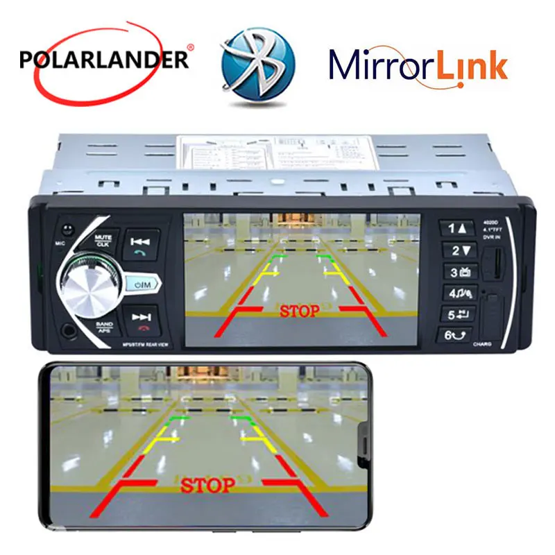 Car Radio mirror link with 12V Bluetooth In Dash MP5 Player FM Aux Input USB TF radio cassette player Autoradio auto tapes
