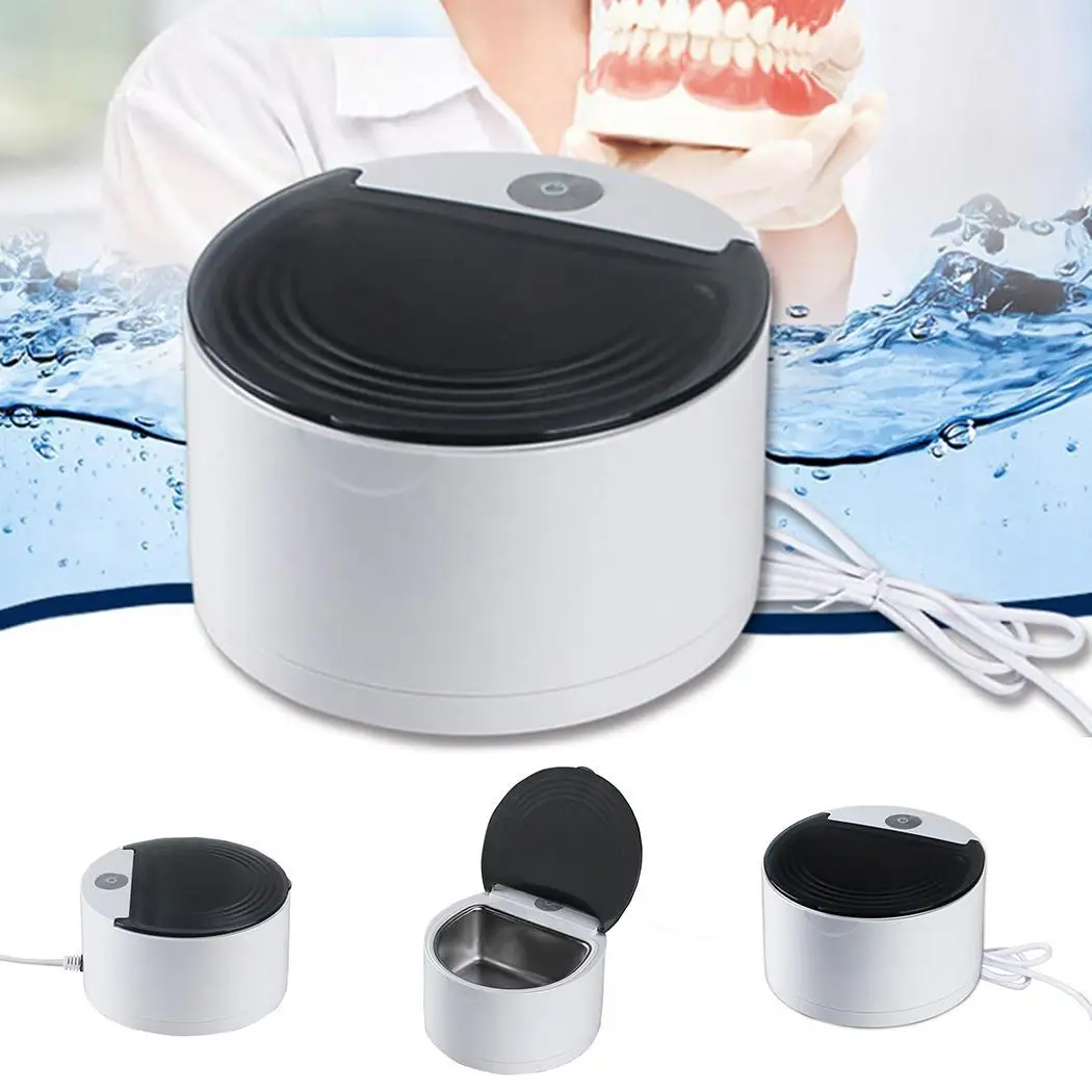 

Durable Ultrasonic Denture Cleaner Household Denture Cleaning 20W Tool 40KHz 5min 150ml CE-2200