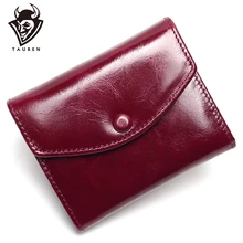 Винтаж масло воск из натуральной кожи кошелек Для женщин Элитный бренд Портмоне Мини дорожный бумажник Для женщин s кошельки и сумки