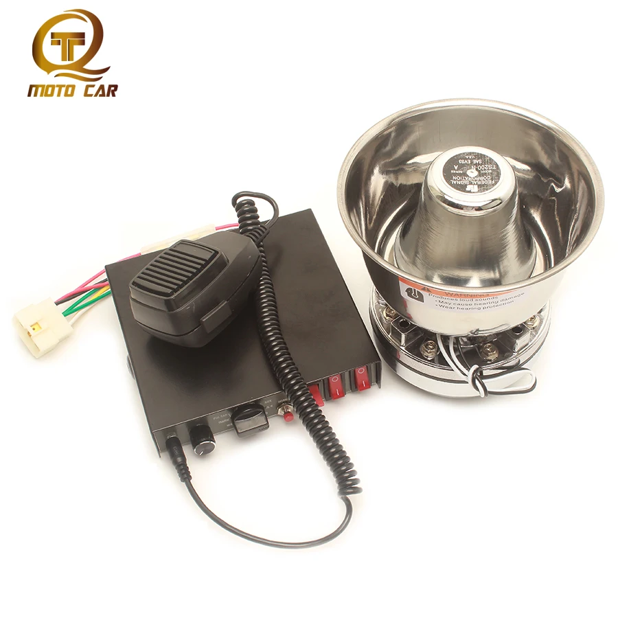 

9 Tone 12V for Car Horn Alarm Police Siren Megaphone Waring Loud Speaker 200W Special Sound Mulit Claxon VW Toyota MIC System