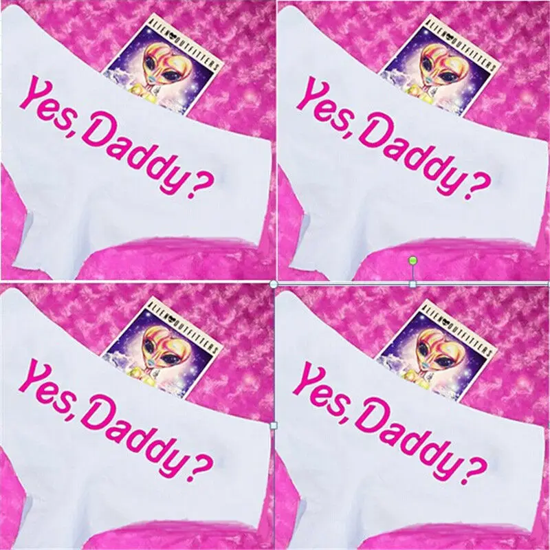 Женские трусики стринги сексуальные с буквенным принтом Yes Daddy 2019|Женские