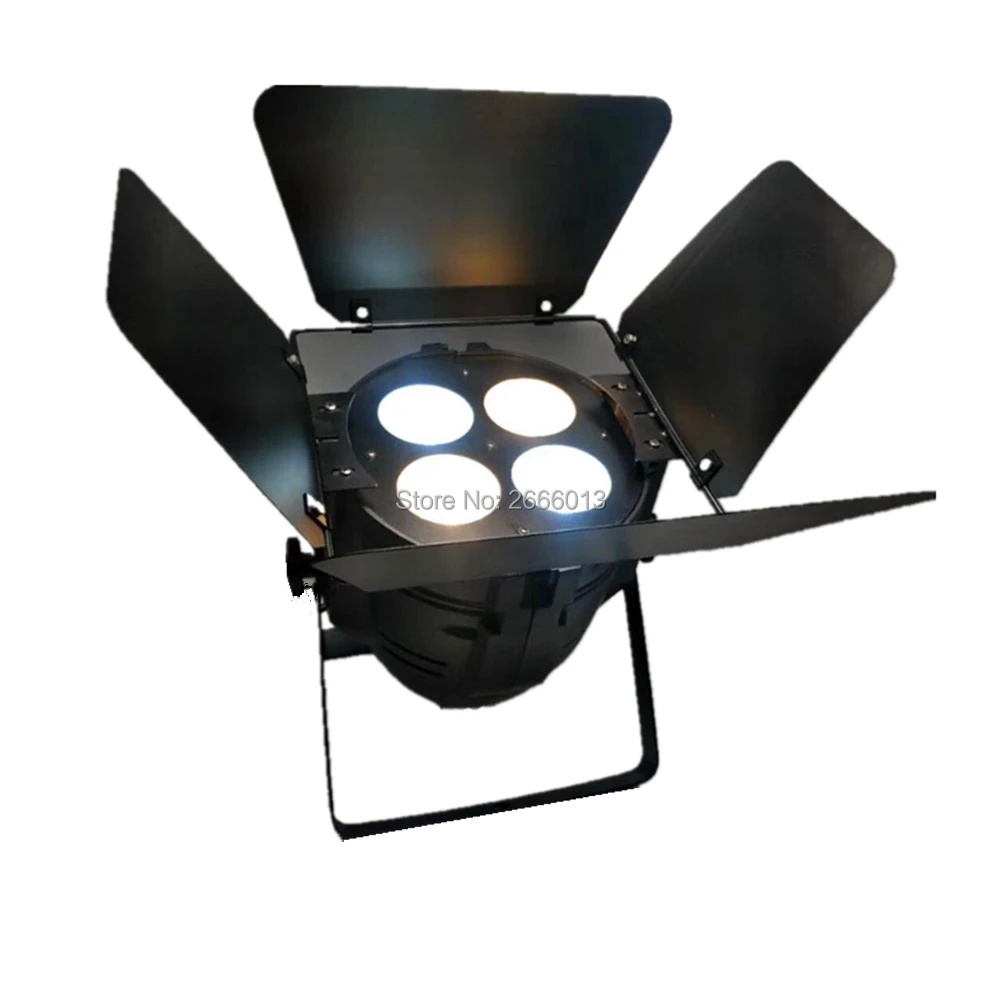 

4pcs/lot 200W LED COB Par Light/Warm+Cold White Stage Wash Effect Lighting/4x50W Spotlight/4 Eyes COB LED Lights With Barn Doors
