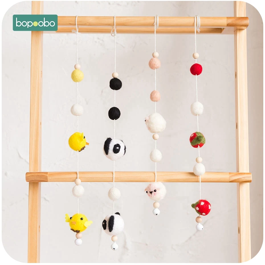 Bopoobo 1Set Baby Hanger Baby Mobile Crib Hanger Frame Mobile DIY Crafts Ecofriendly Sensory Chewing Toy Baby Rattle Teether