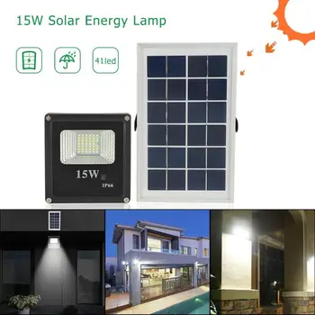 

41LED Floodlight 15W Solar Wall Lights Outdoor Spotlight Garden Decor Lamp waterproof lamp