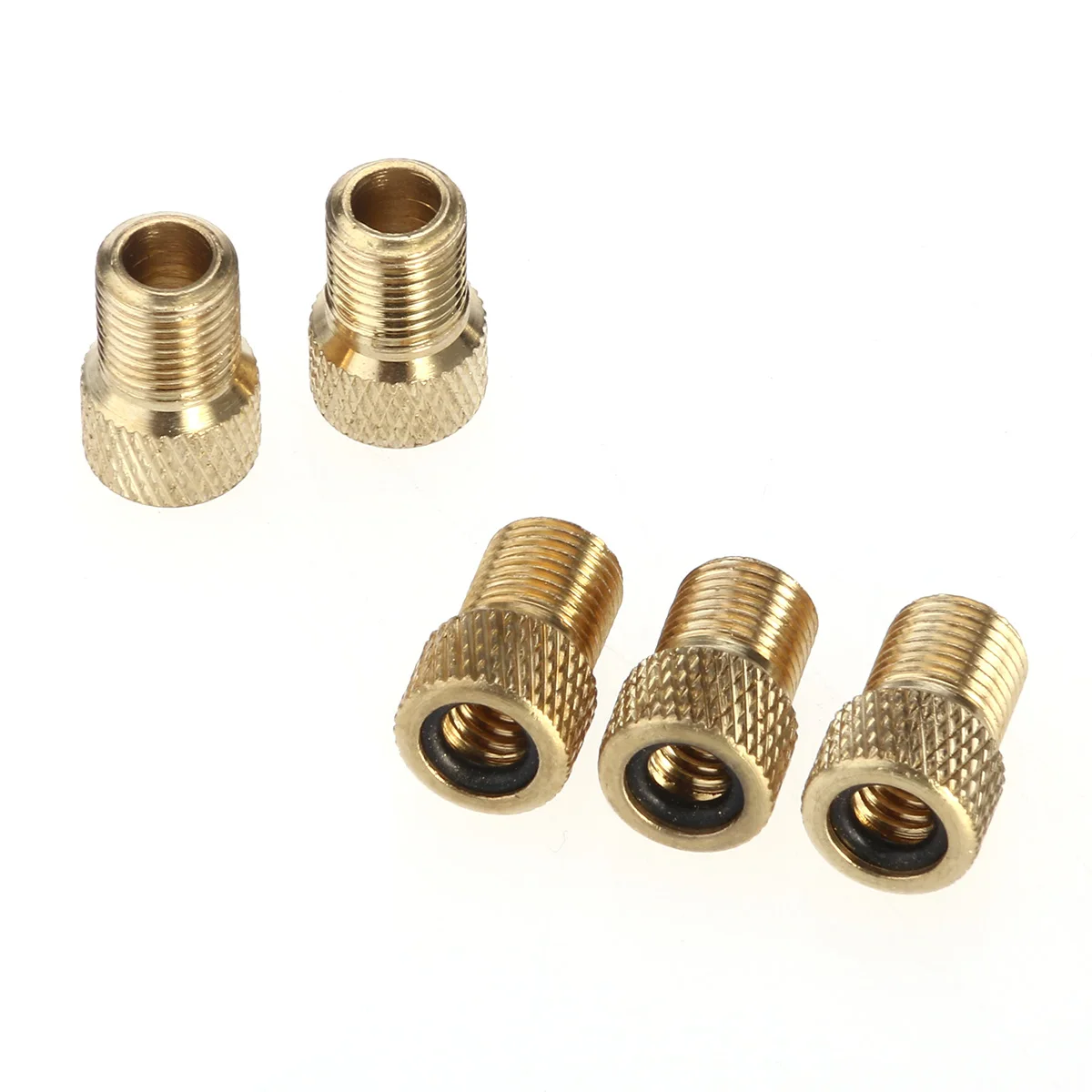 **LIGHT BLUE 2PC Alloy Presta to Schrader Valve Adapters