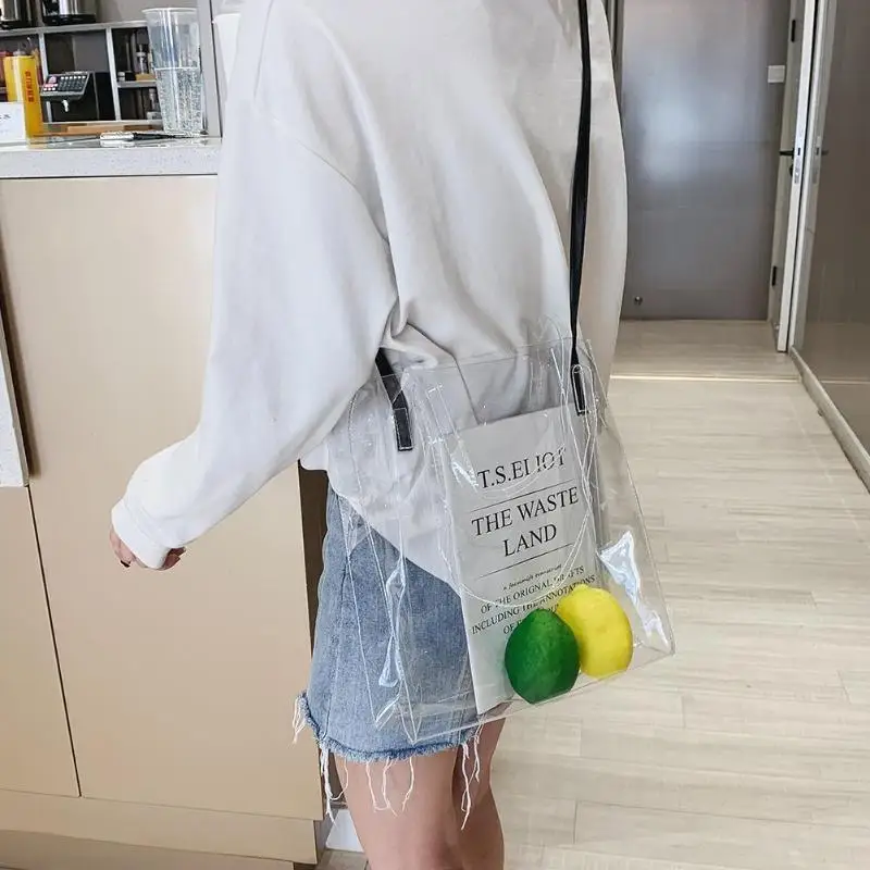 حار بيع الهولوغرام شفافة البلاستيك يد شاطئ حقيبة كتف المرأة الاتجاه حمل هلام الأزياء PVC كيس تغليف الفاكهة حار بيع الهولوغرام شفافة البلاستيك يد شاطئ حقيبة كتف المرأة الاتجاه حمل هلام الأزياء PVC كيس تغليف الفاكهة