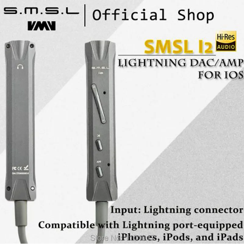 SMSL I2 Hi Fi Mini Amplifier Portable Speaker HIFI EXQUIS Connector Headphone DAC Amplifier Built in Microphone for IOS