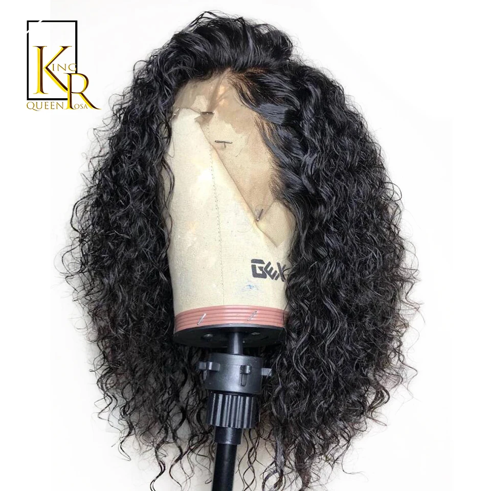 

Curly Wig Lace Front Human Hair Wigs For Black Women Brazilian Full Frontal Baby Hair With Pre Plucked Bleached Knot Remy Hair