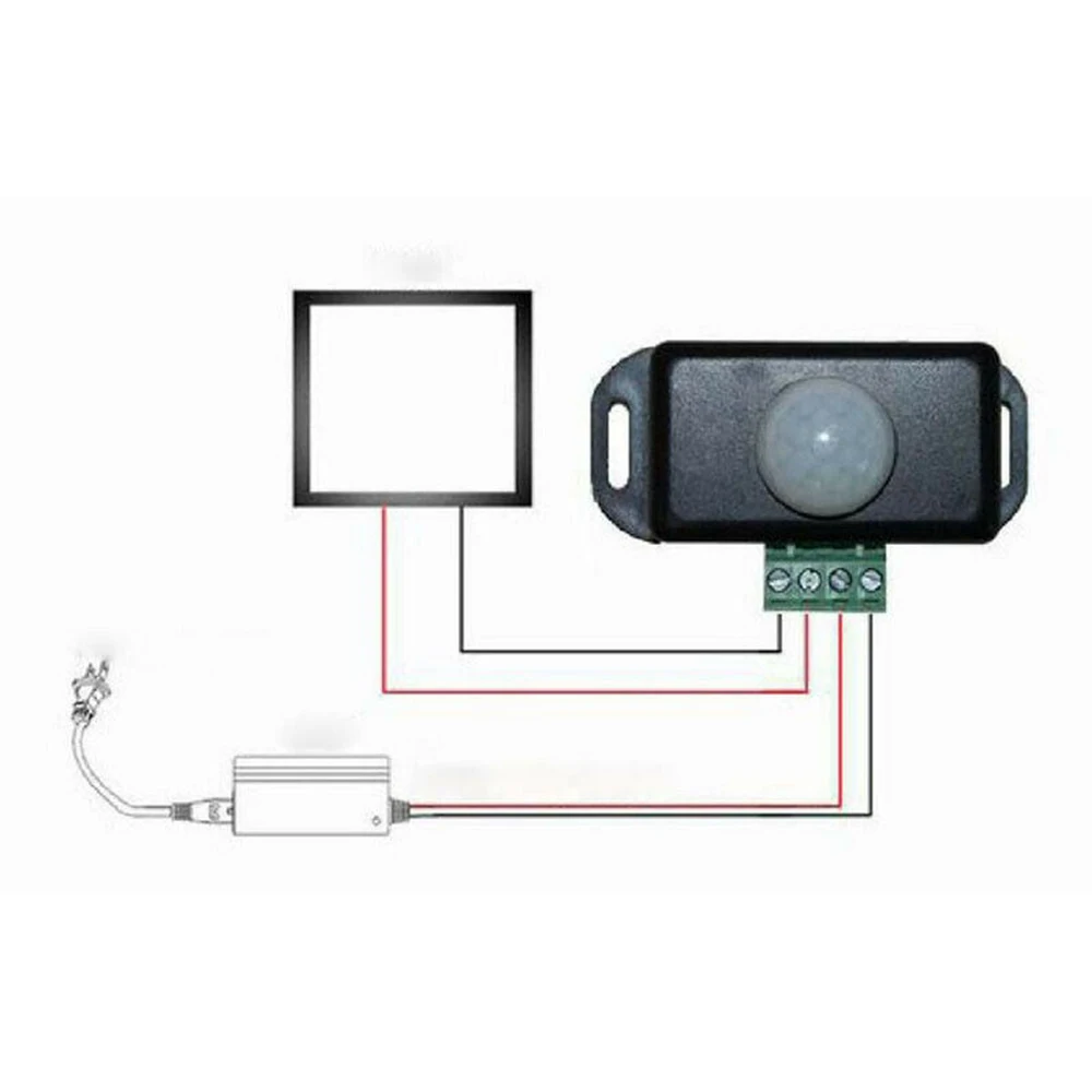 

DC 12V 24V Automatic Adjust PIR Motion Sensor Switch IR Infrared Detector Light Switch Module for LED Strip Light