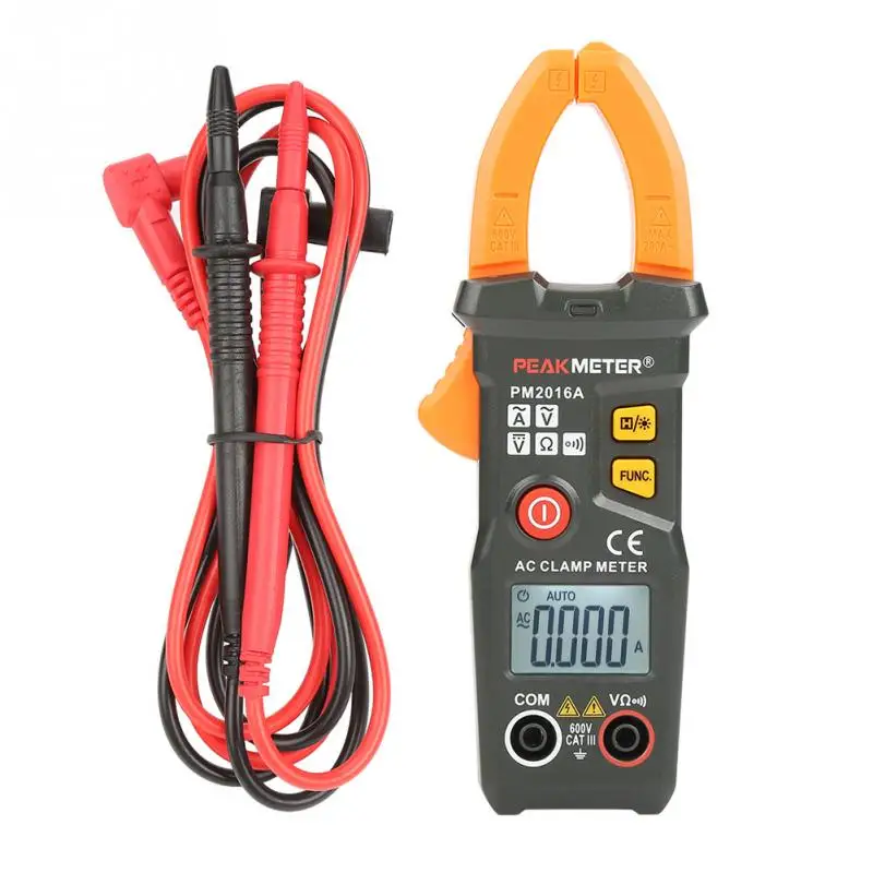 

PEAKMETER PM2016AS Digital Clamp Multimeter 6000 Counts AC Volt Amp Ohm Hz Meter Backlight Current Clamp Meter