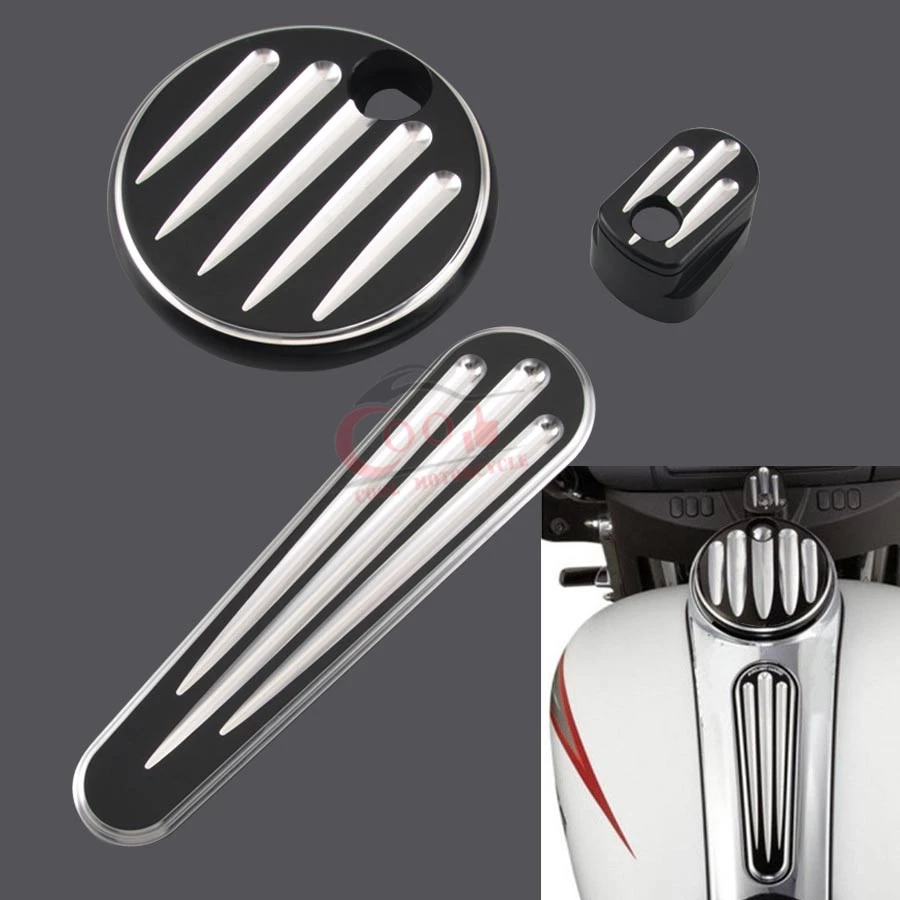 Edge Cut Fuel Tank Door Track Insert Ignition Cap For Harley FLTR FLHTCUTG 14-19 Edge Cut Fuel Tank Door Track Insert Ignition Cap For Harley FLTR FLHTCUTG 14-19