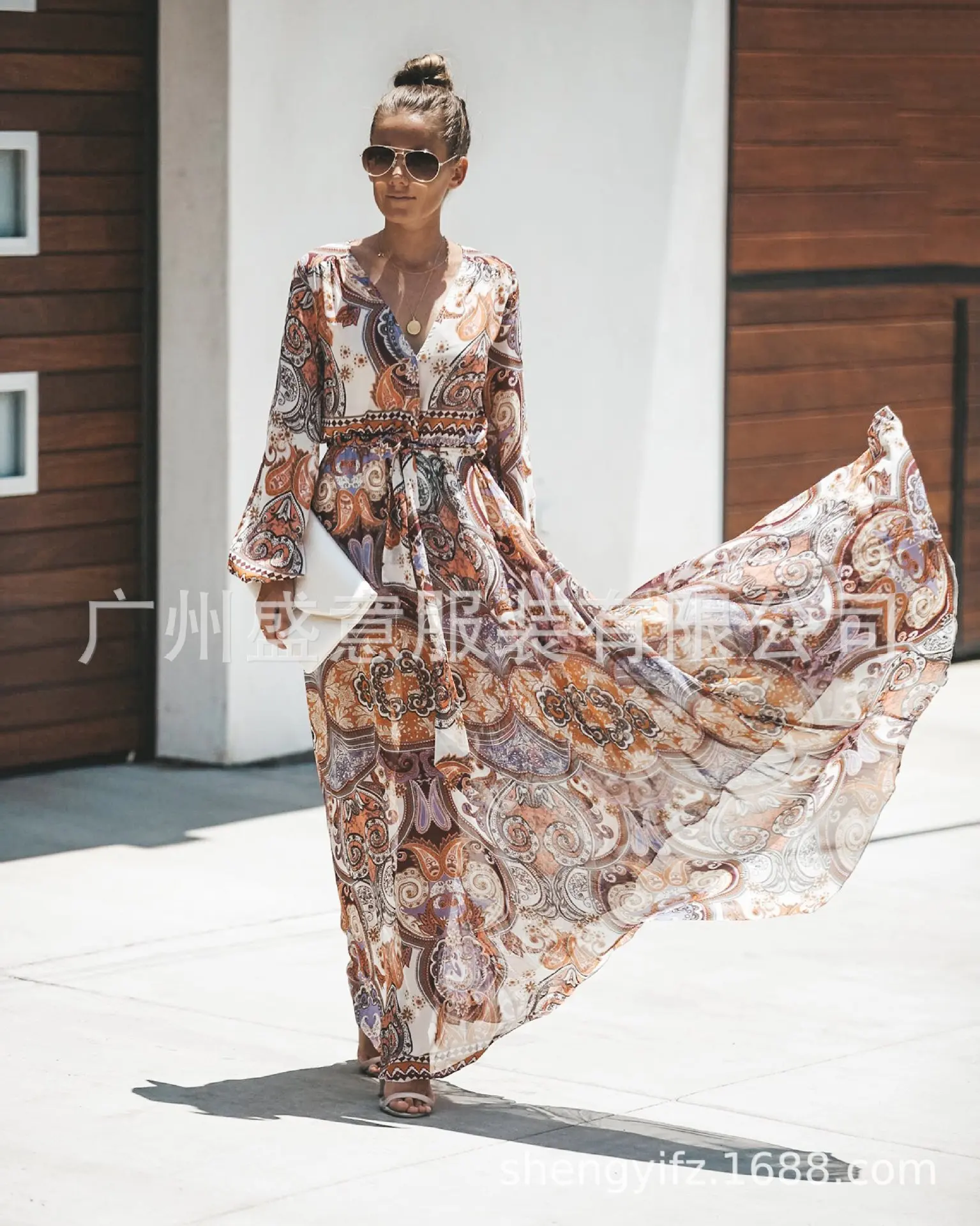 long sleeve maxi beach dresses