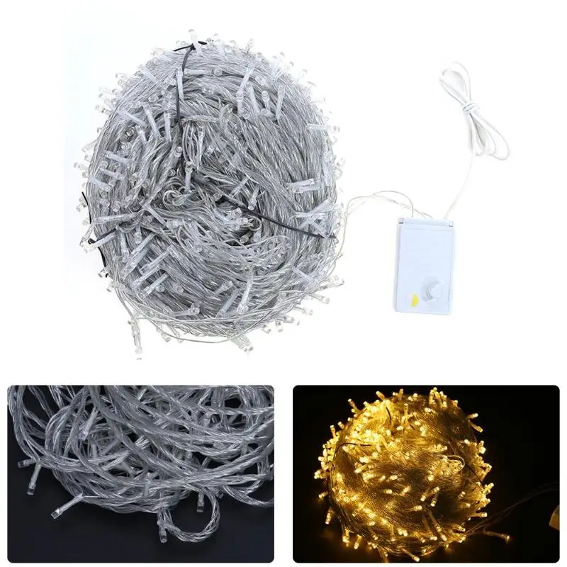 

50/100M 400/800 LED Light Strings Christmas Tree Decoration String Lights Outdoor Fairy String Lamp Party Decor Lighting