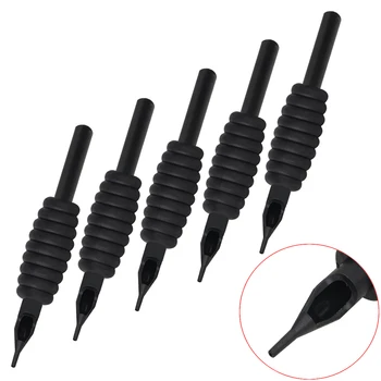 

5pcs / Kit Anti-Slip Black Silicone Tattoo Grip Tube