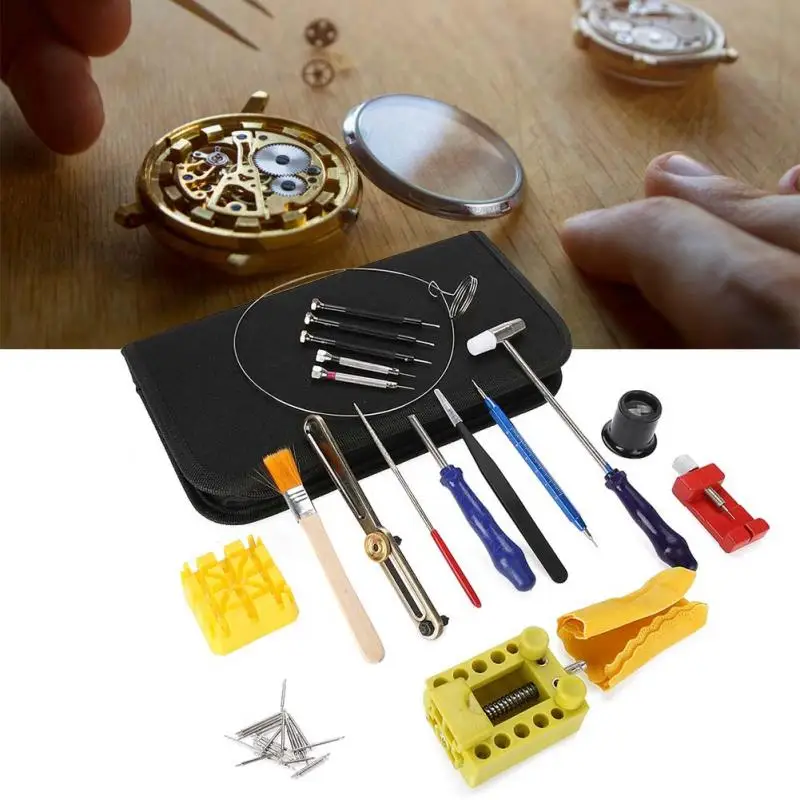 

130Pcs Portable Watch Repair Tool Set Opener Pins Link Remover Spring Bar Kit