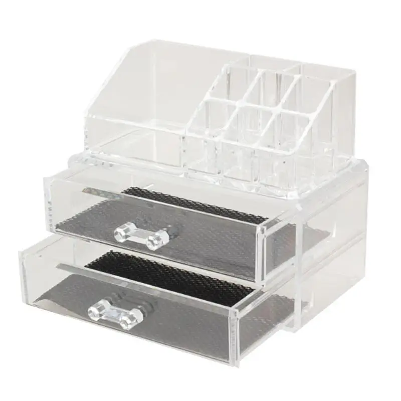 

New Transparent Cosmetic Organizer Makeup Jewelry Acrylic Storage Box Make Up Cosmetic Storage Drawers Lipstick Gloss Holder