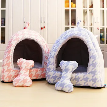 

AHUAPET House For Cat Dogs Sleeping Bag Dog Puppy Bed Mats Cat Kennel Pets Articles Small Dog House Closed Mongolian Yurts E