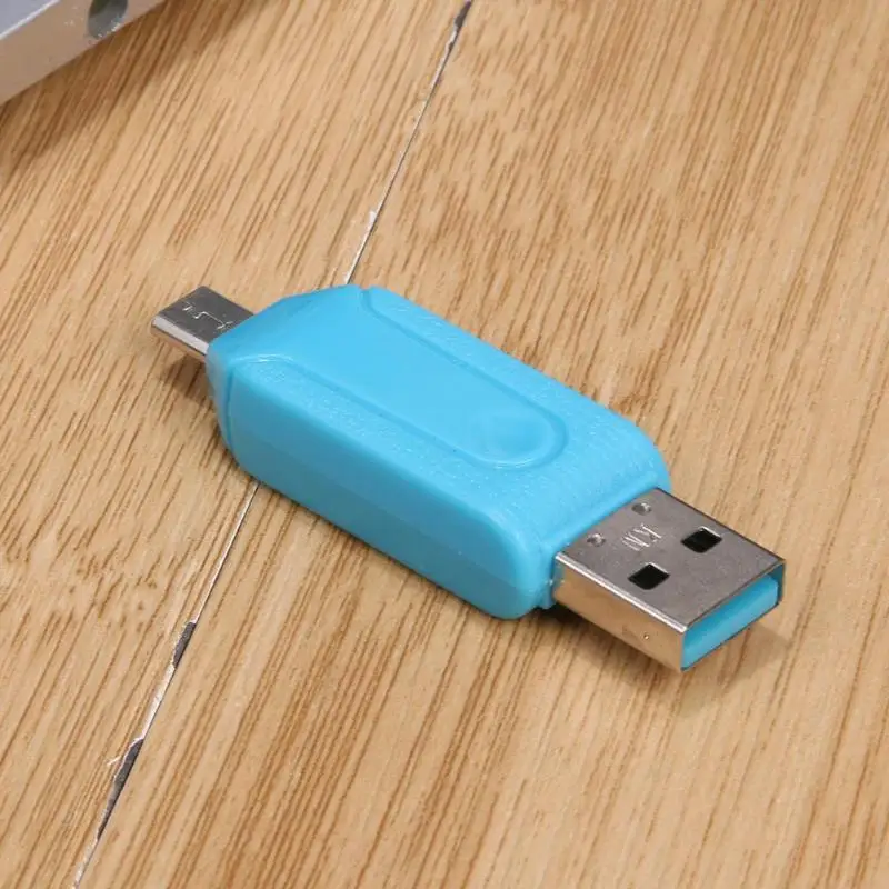 2-в-1 USB OTG картридер Micro USB OTG TF/SD Card Reader компьютер телефон удлинитель-переходник Flash Drive адаптер для смартфона