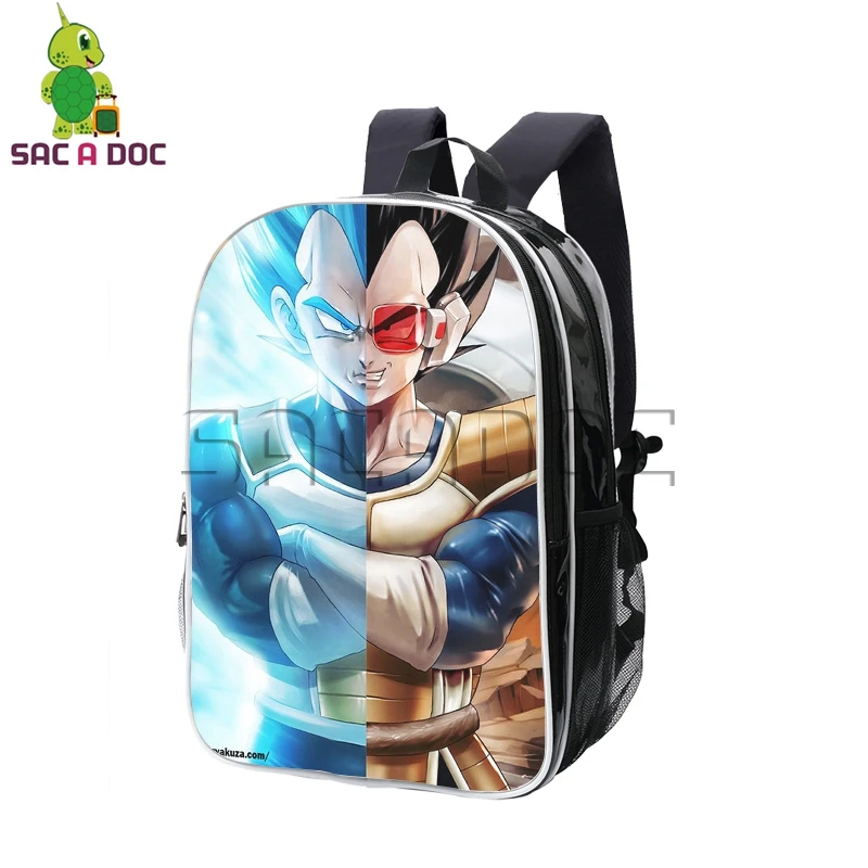 

Dragon Ball Z Super Saiyan Vegeta Split Backpack Pu Leather Backpacks for Teenage Boys Girls School Shoulder Bag Travel Bagpack