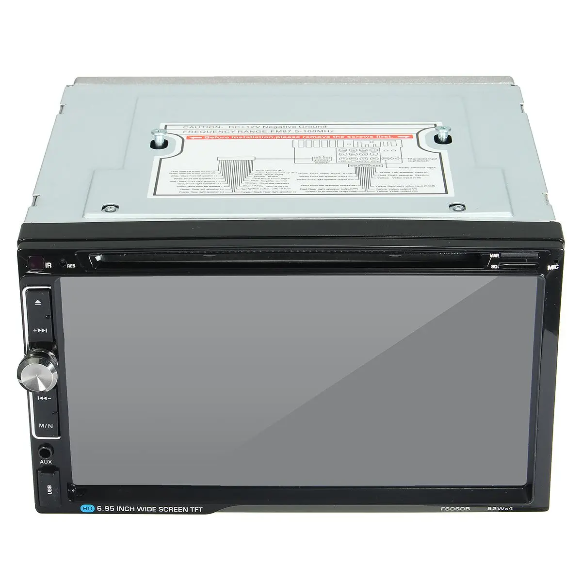 7 بوصة 2 الدين 52 W * 4 العالمي سيارة ستيريو DVD راديو لاعب بلوتوث FM MP3 MP4 راديو Aux الترفيه مشغل وسائط متعددة