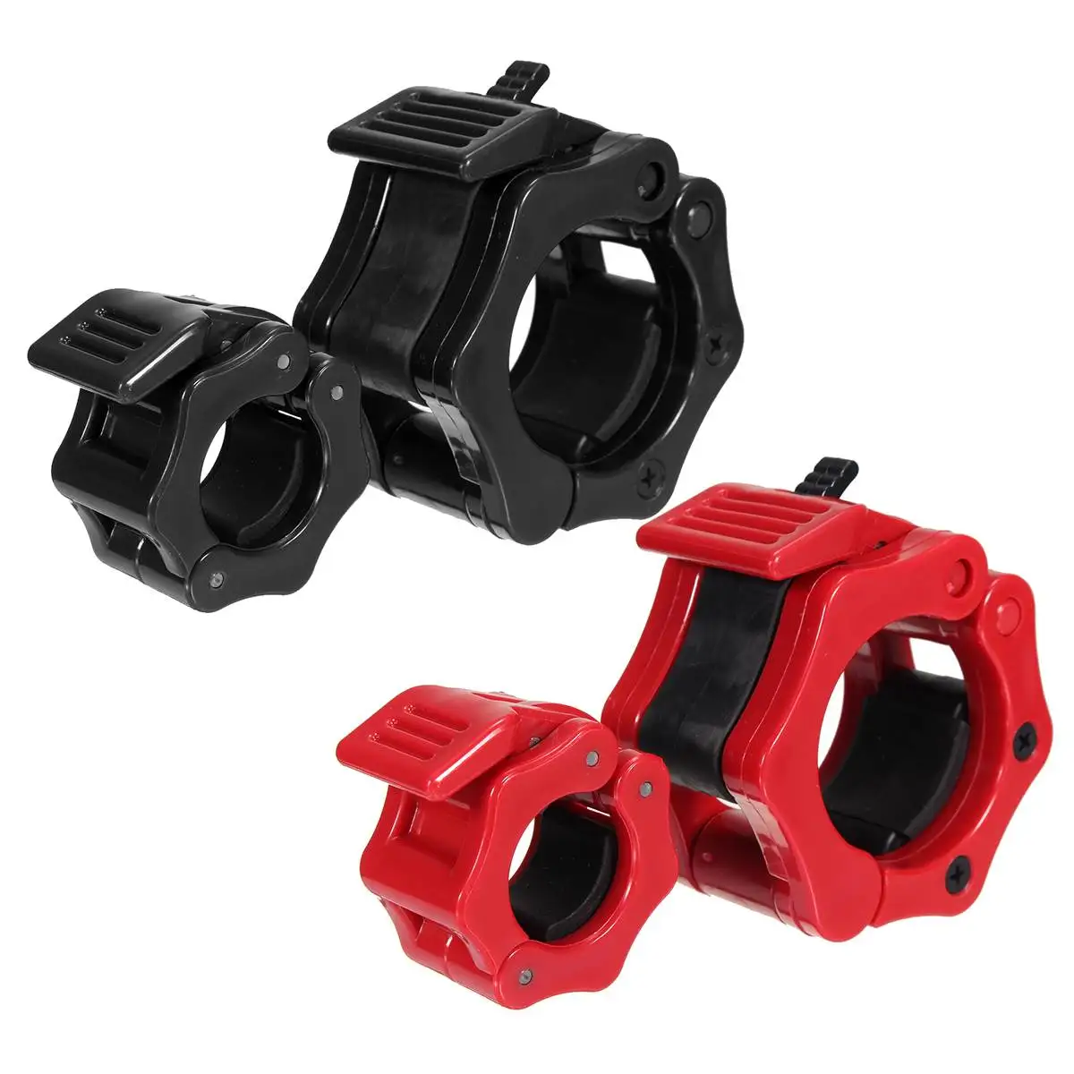 1 أزواج 25/50mm Dambil الحديد قفل المشبك طوق كليب رفع الاثقال الدمبل Spinlock التدريب شريط Lockjaw اللياقة البدنية نجوم النادي الأهلي رياضة