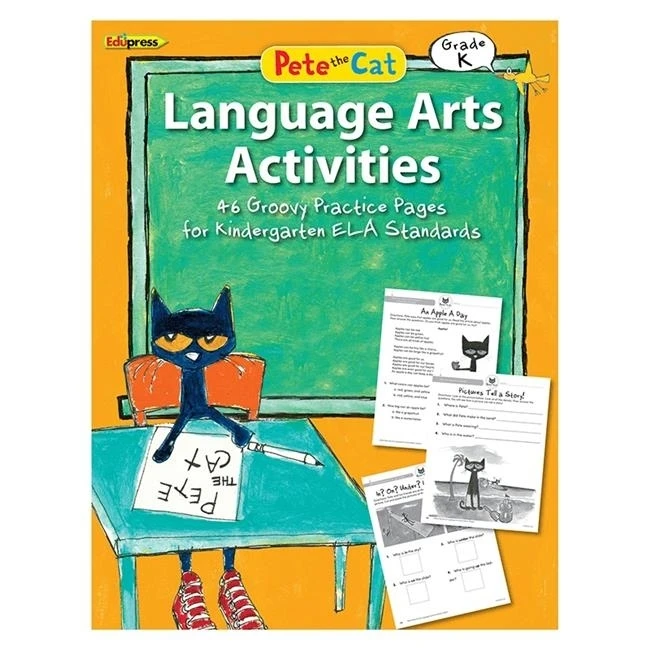 Edupress EP-3513 Pete The Cat Language Arts Workbook Grade K |