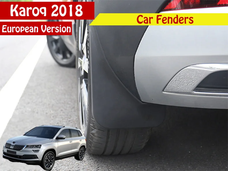 

Car Mudflaps Splash Guards Front Rear Mudguards Fender Accessories Car Styling 4Pcs/Set For Skoda Karoq 2017 2018