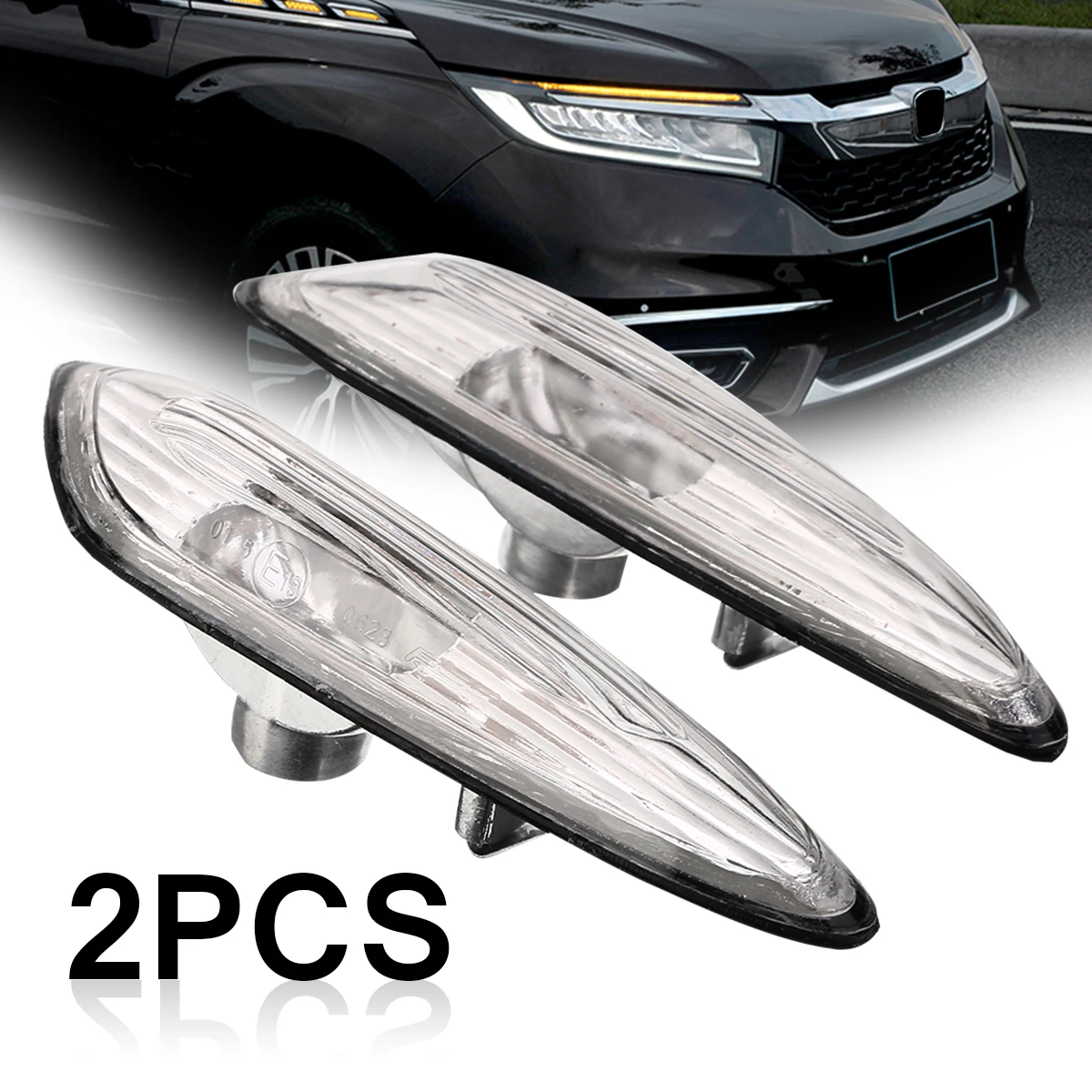 

1Pair White Side Marker Turn Signal Light Housing Cover No Bulb 63137165915 For BMW 3 Series E46 4DR 02-05