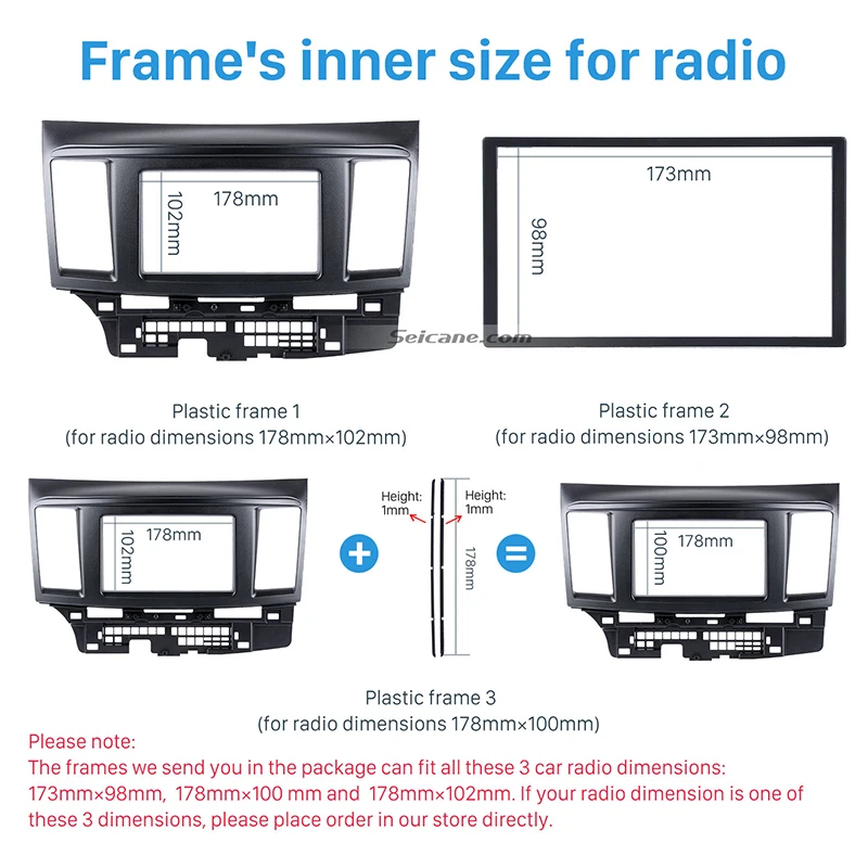 Seicane 2DIN Автомагнитола фасции Для 2010 Mitsubishi Fortis& Lancer Авто Стерео установка рамка CD отделка панель
