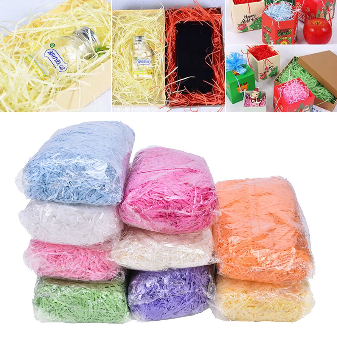 

JX-LCLYL 100g/Pack Shredded Tissue Paper Baker Filler Package Wrap Gift Bags Box Hamper