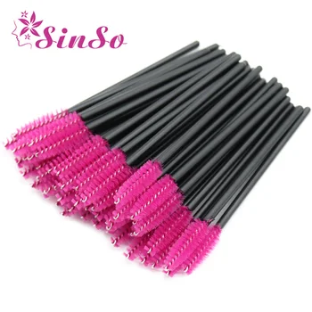 

SinSo 50pcs Disposable Eyelash Applicator Wands Curler Brush Set Mascara Eyebrow Spoolers Comb Wands Spoolies Makeup Brushes