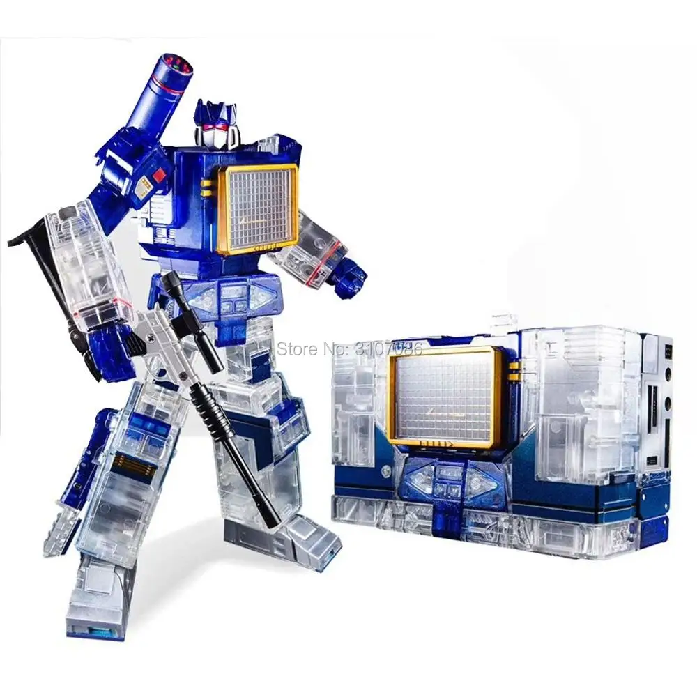 

G1 Transformation THF-01 THF01T Transparent Soundwave walkman Two tape MasterPiece MP13 Oversize Alloy Action Figure Robot Toy