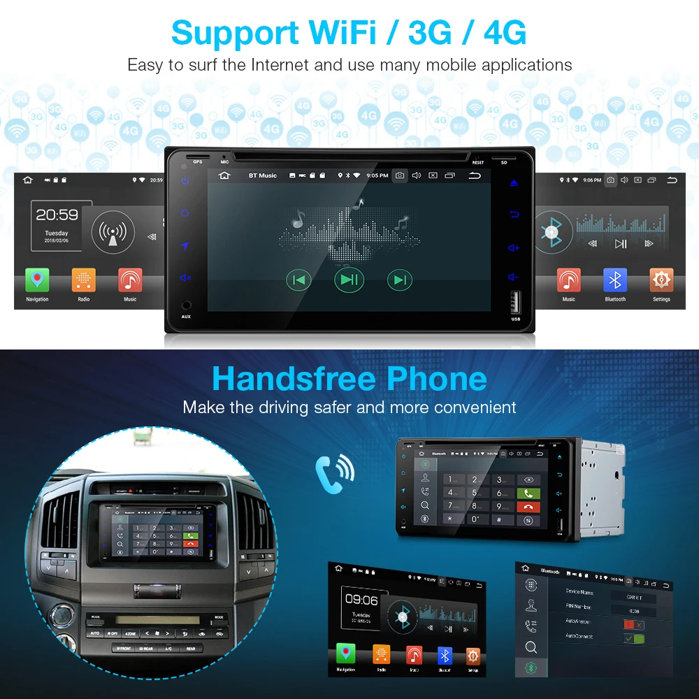 7 дюймов 2din Авторадио 1024X600 4 ГБ/32 ГБ 2 Din автомагнитола gps Android 8 0 Автомагнитола 4G WiFi