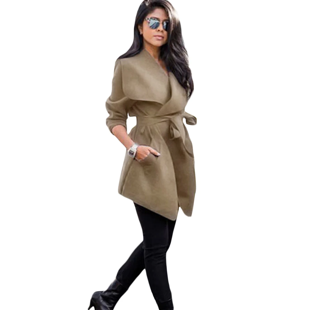 2019 Spring Autumn Fashion Jacket Coat Women Large Lapel