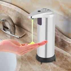 Автоматический мыло жидкости диспенсер Нержавеющая сталь Touch-free дозатор для мыла, лосьона для кухня ванная комната Бесконтактный Дозатор