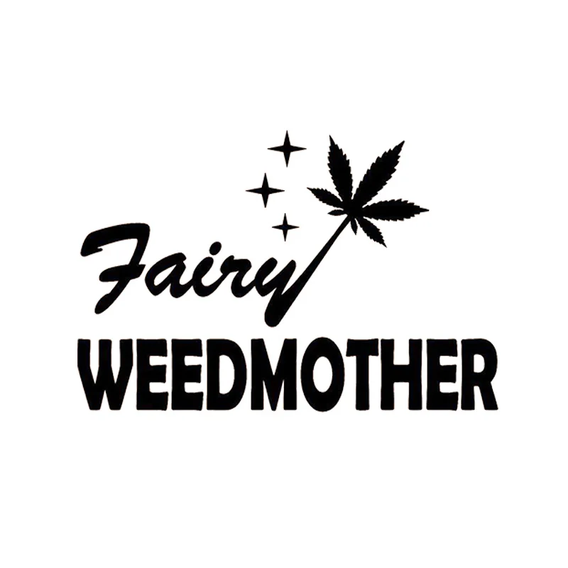 

Уникальная наклейка с изображением листьев Феи Weedmother, наклейка с изображением горшка, травы, ноутбука, внедорожника, виниловые декоративные наклейки