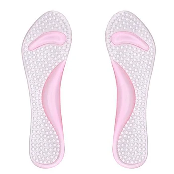 

Women's Transparent Silicone Massaging Insoles For Shoes 3/4 Length Arch Support Soft Anti-slip High Heel Shoe Pad Inserts Soles