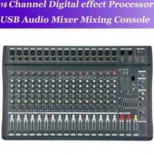 MiCWL 16 каналов Processador de efeitos digitais консоль mistura de mixagem de аудио USB 48 в аудио микшер