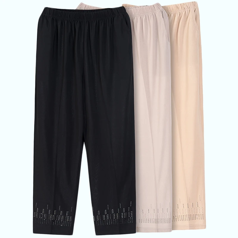 New Summer Women Pant 2019 Fashion High Waist Loose Capris Pants Casual Straight Pants Black Plus Size Pantalon Pemme New Summer Women Pant 2019 Fashion High Waist Loose Capris Pants Casual Straight Pants Black Plus Size Pantalon Pemme