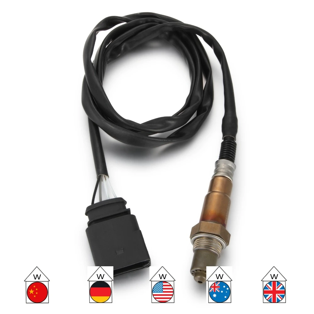 Автомобильный кислородный зонд Lambda O2 для VolksWagen Golf Mk V Passat Audi A3 4 Wire 1 6 2 0